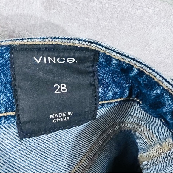 Vince High Waist Blue Crop Wide Trouser Jeans Size 28 - Picture 7 of 9
